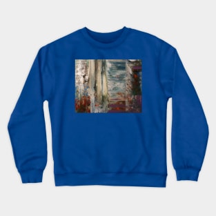 Old Wooden Fence - acrylic painting Crewneck Sweatshirt